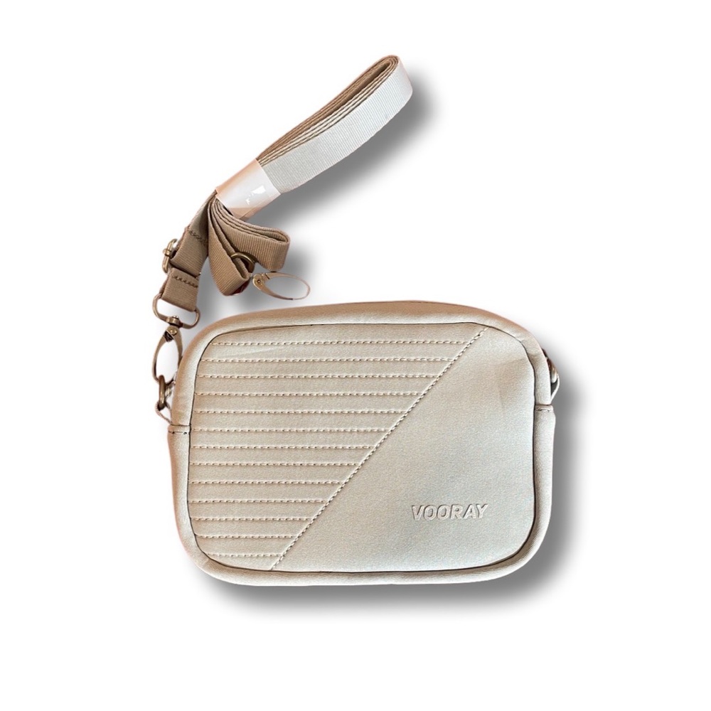 NWT Grey Neoprene Weather-Resistant Crossbody Bag by Vooray